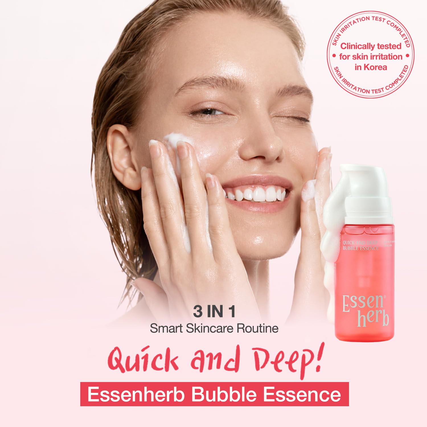 Quick & Deep Bubble Serum, 3 in 1 Skincare Formula – Collagen for Supple, Visibly Radiant Skin – Quick-Absorbing Micro-Bubble Formula – Hydrates Dull Skin in One Step,3.28 fl oz